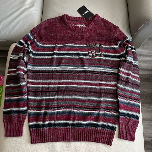 NWT - Desigual Men’s Stripes Cotton Sweater - Size XL & XXL - Picture 4 of 10